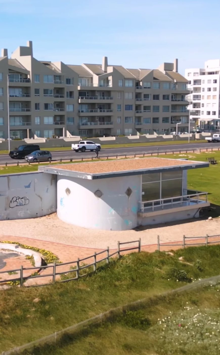The existing building on the site from above